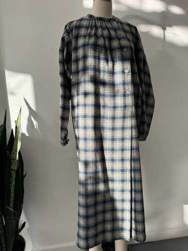 Vintage plaid wool blend dress