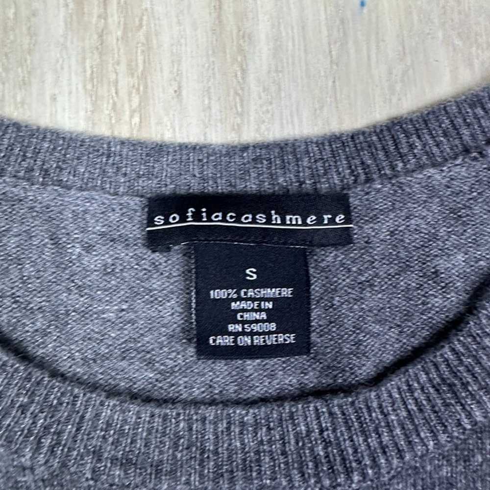 Sofiacashmere Gray 100% Cashmere Long Sleeve Soft… - image 11