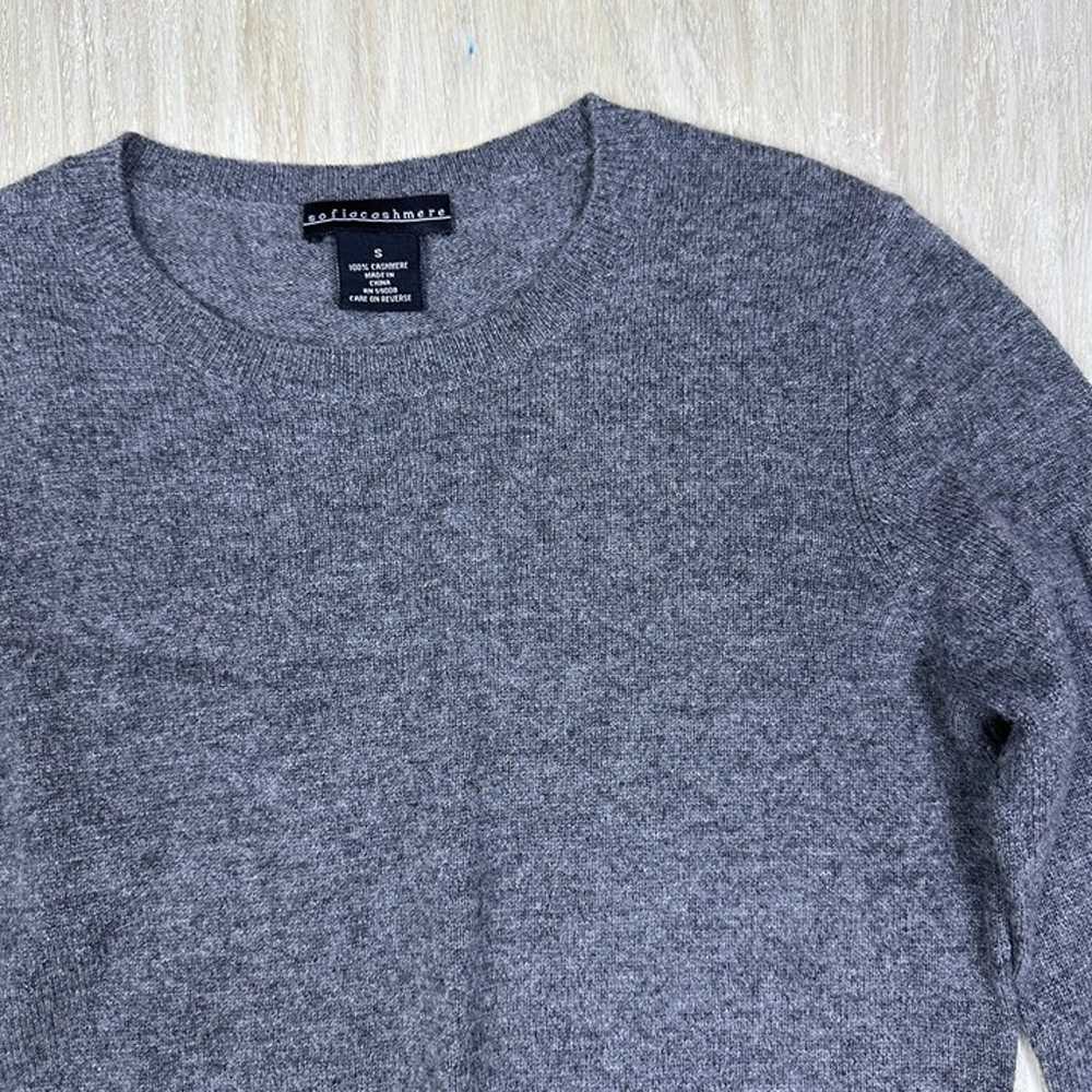 Sofiacashmere Gray 100% Cashmere Long Sleeve Soft… - image 3