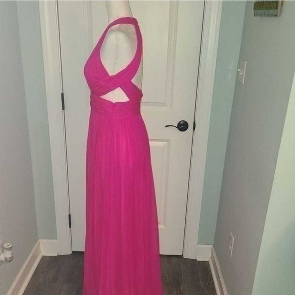 Aidan Mattox Cutout Pink Formal Silk Gown - image 10