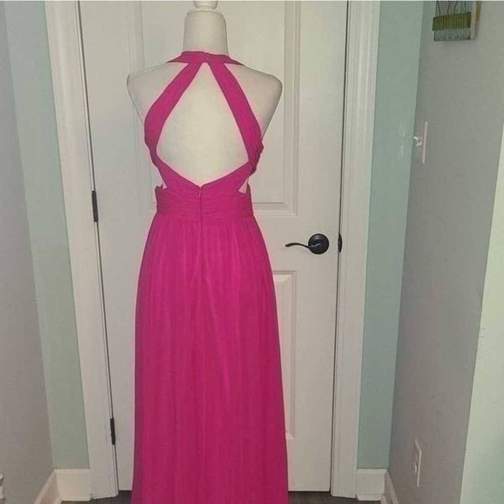 Aidan Mattox Cutout Pink Formal Silk Gown - image 12