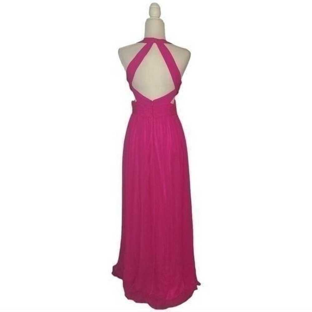 Aidan Mattox Cutout Pink Formal Silk Gown - image 4