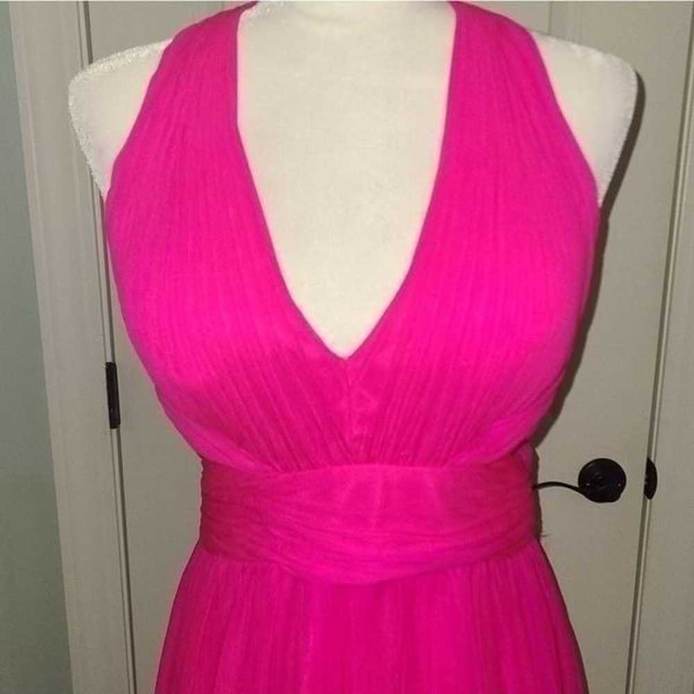 Aidan Mattox Cutout Pink Formal Silk Gown - image 8