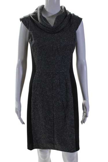 Black Saks Fifth Avenue Womens Cap Sleeves Sheath 