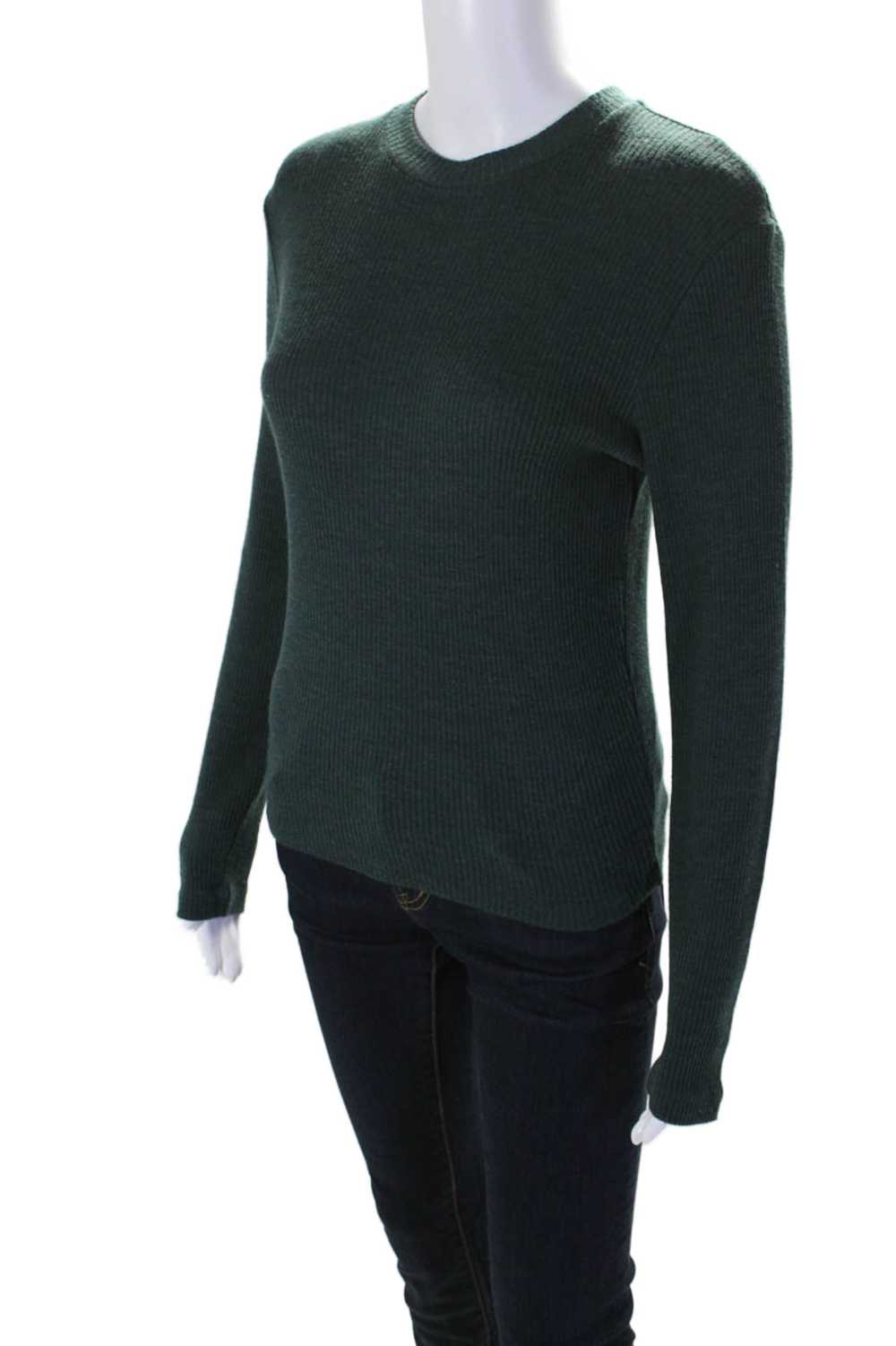 Vince Womens Wool Ribbed Long Sleeve Round Neck T… - image 2