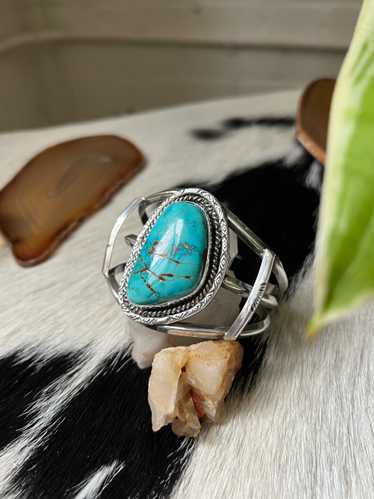 Vintage Turquoise & Sterling Silver Cuff