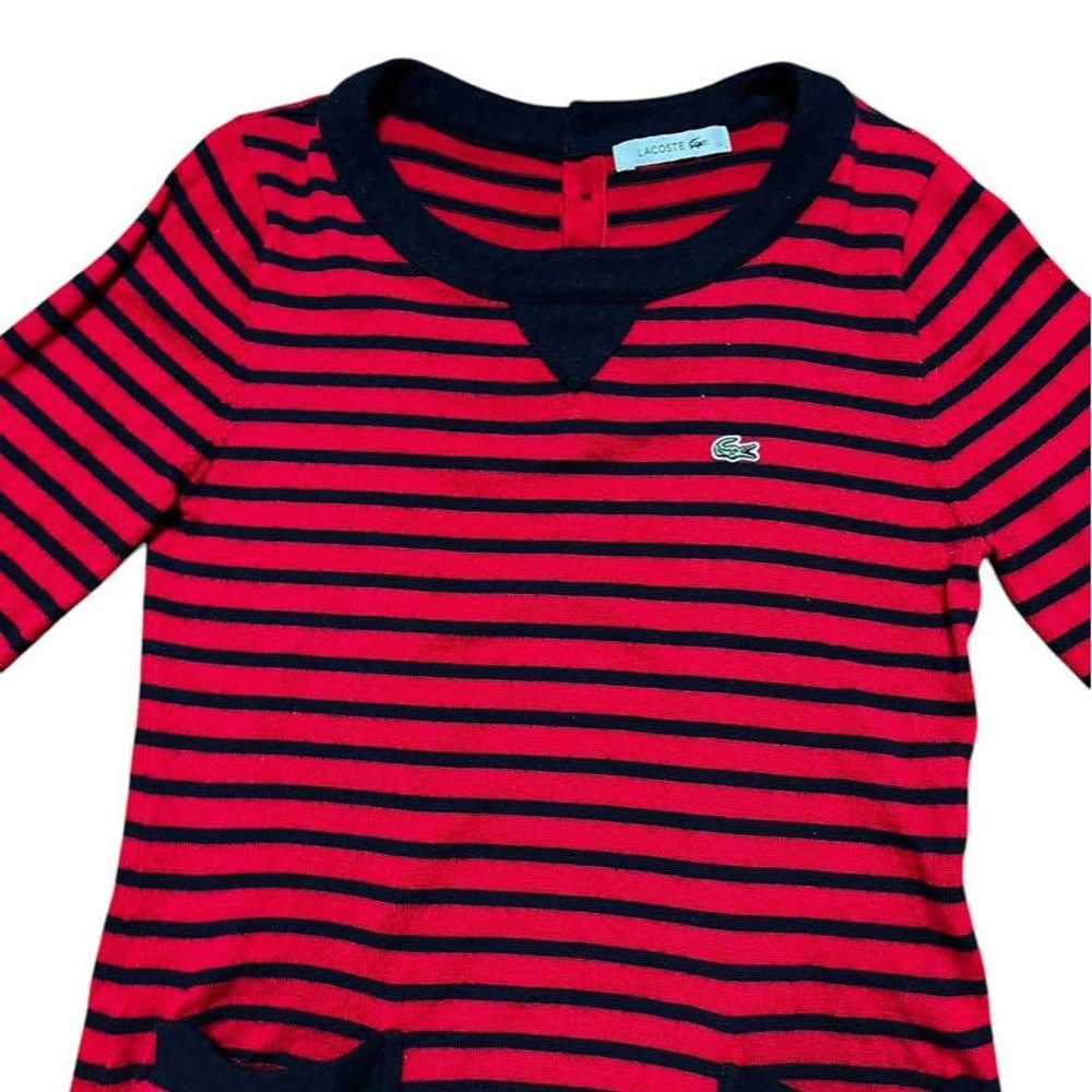 Excellent condition ◎ Lacoste ladies' knit stripe… - image 6