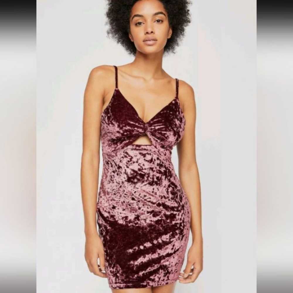 Free People Come Together Bodycon Velvet Slip Dre… - image 1