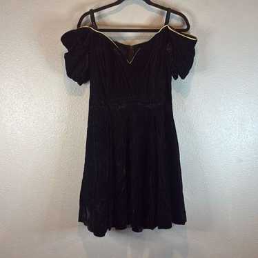 Vintage moda intl 1980s velour dress 12