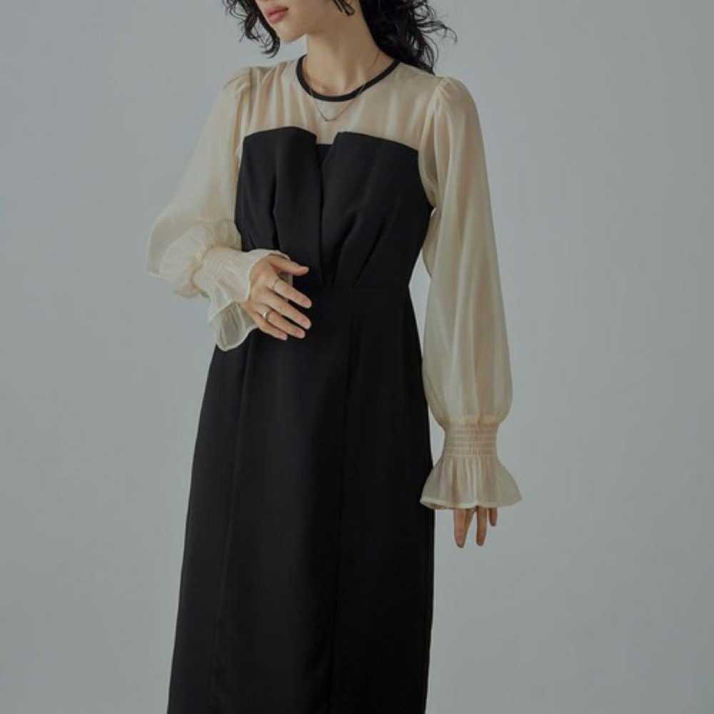 Bustier-style volume sleeve chiffon dress for wed… - image 2