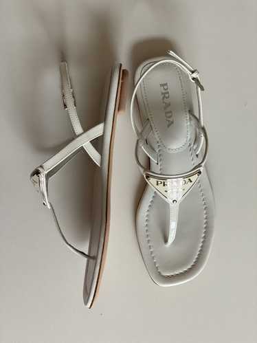 Prada Prada Leather Thong Sandals