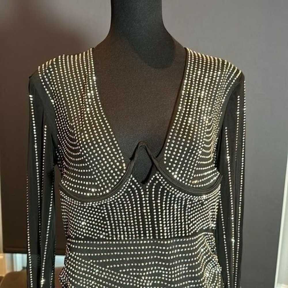 Women’s Short Sexy Black Beaded BodyCon Party Dre… - image 3