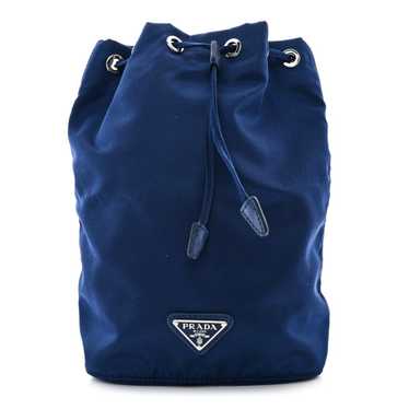 PRADA Tessuto Nylon Vela Drawstring Pouch Royal - image 1