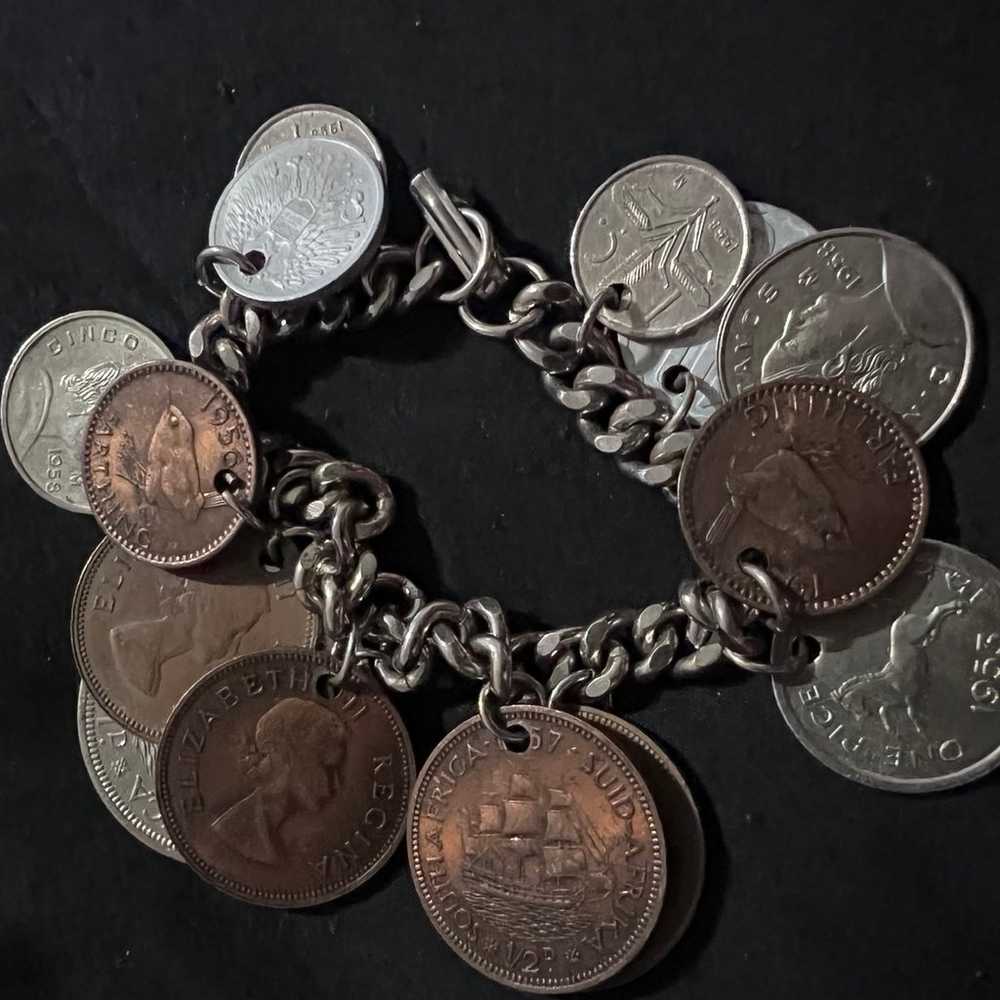 1950s vintage European coin bracelet - image 2