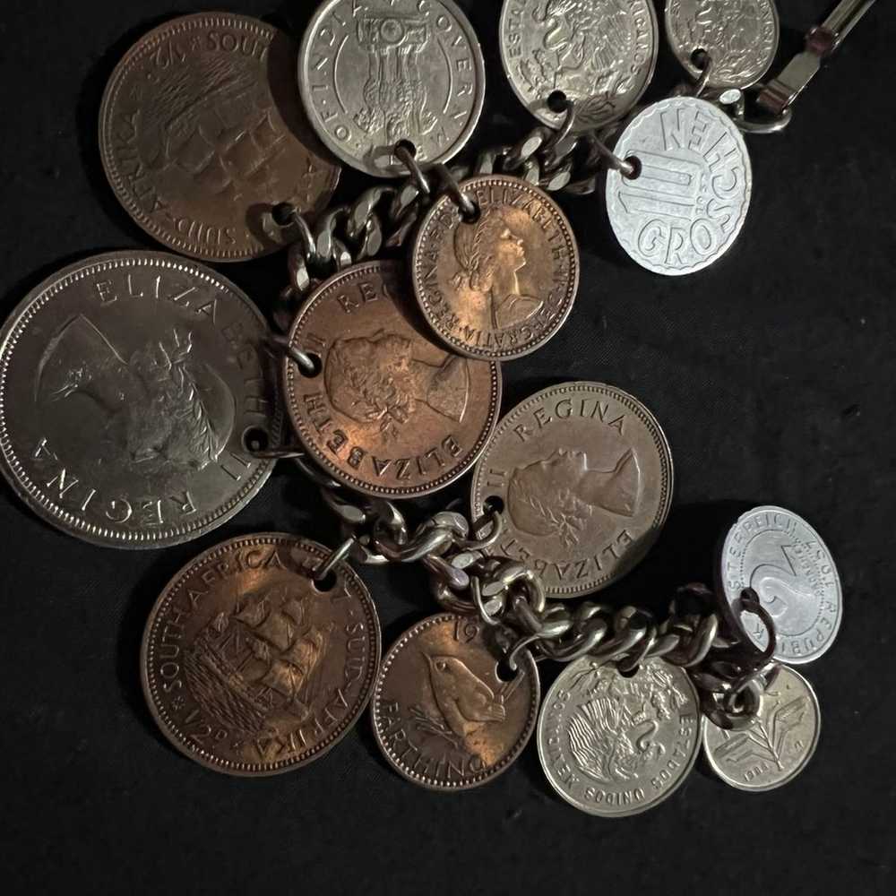 1950s vintage European coin bracelet - image 4