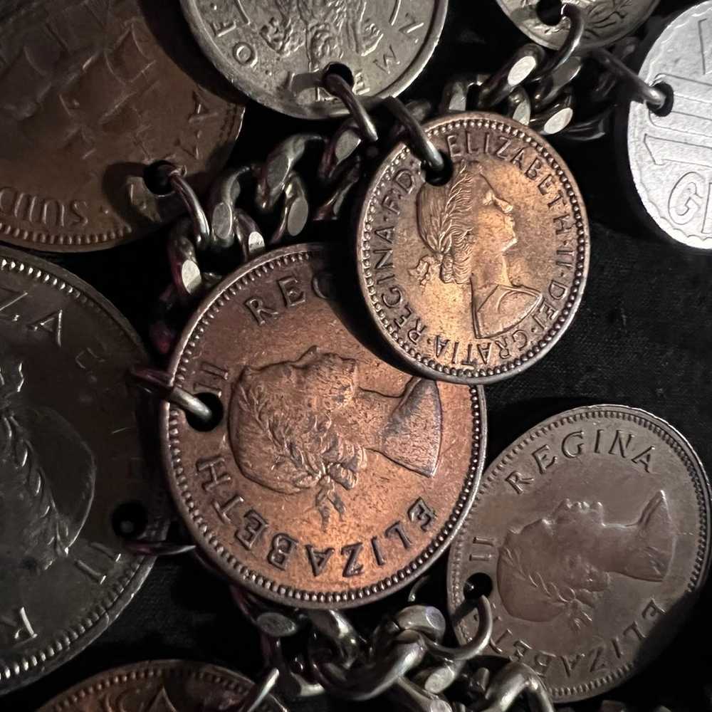 1950s vintage European coin bracelet - image 5