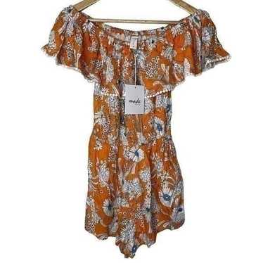 NWT Made by MinkPink 70’s Floral Playsuit Romper - image 1