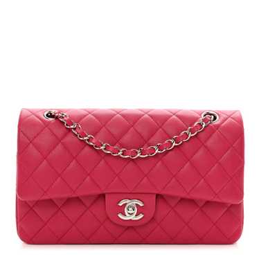 CHANEL Caviar Quilted Medium Double Flap Dark Pink