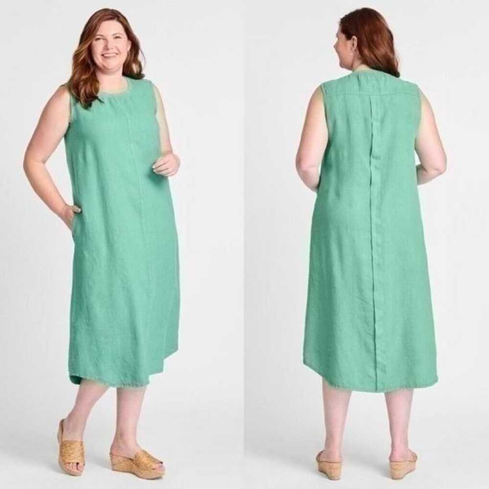 Flax spearmint High Line Dress Linen Maxi Dress W… - image 1