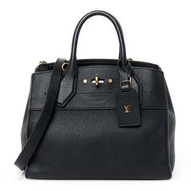 LOUIS VUITTON Taurillon City Steamer PM Black