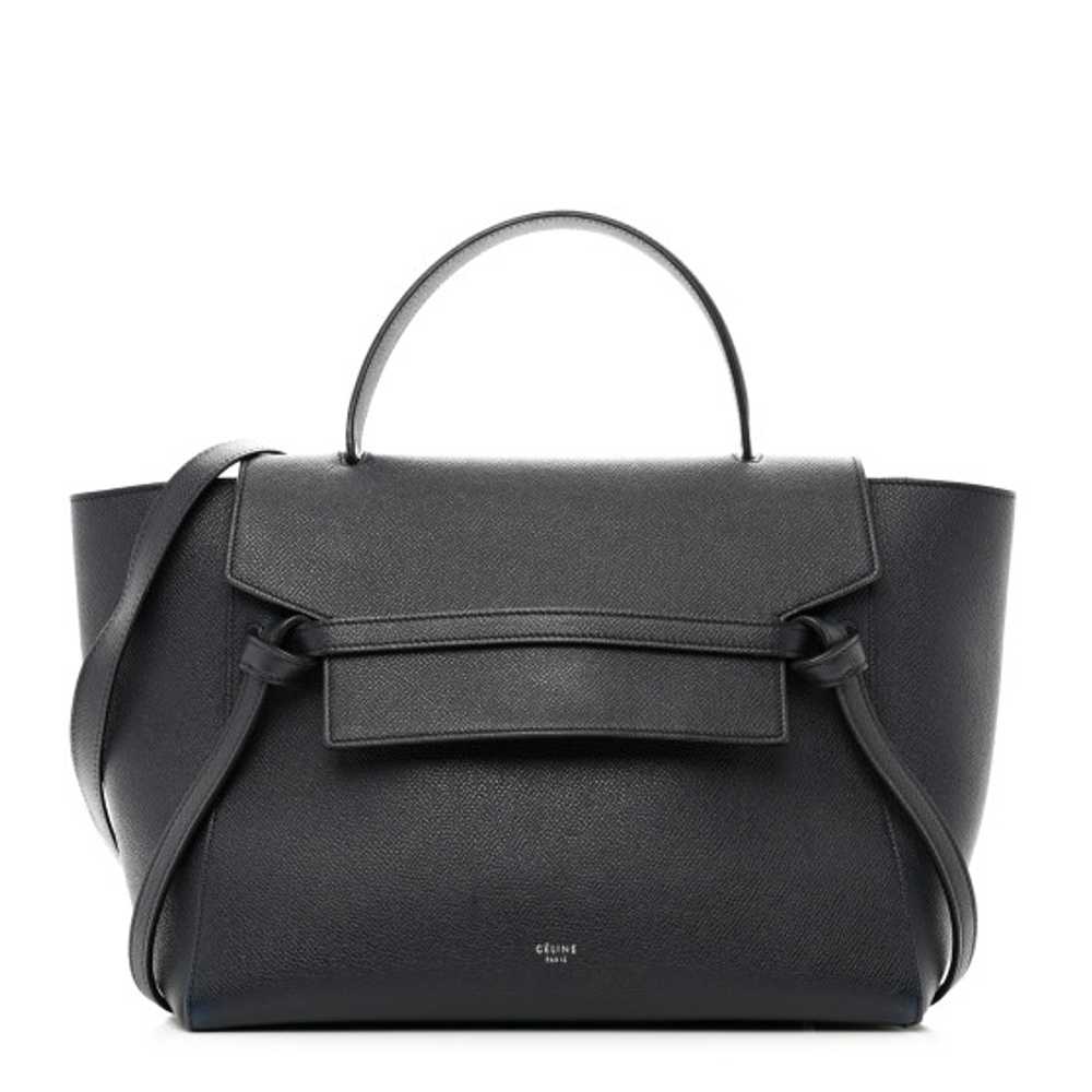 CELINE Grained Calfskin Mini Belt Bag Black - image 1