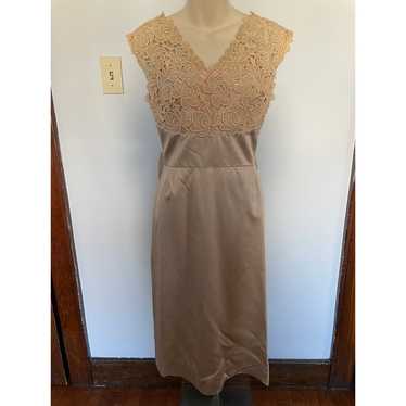 Vintage 60’s Nude Illusion Lace Dress