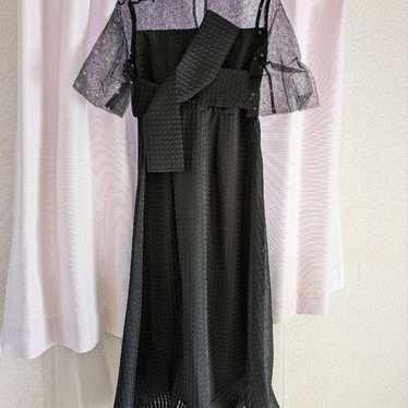 Laga Black Short Sleeve Long Dress M - image 1