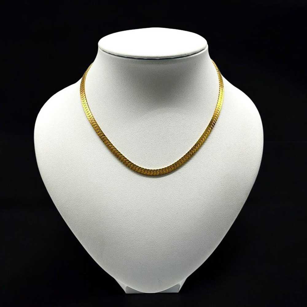 Givenchy Snake Chain Necklace Vintage Gold 2200 - image 3