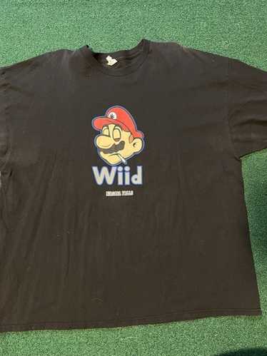 トップス 00s vintage Wiid Mario & Luigi Rare Mario Wiid T-Shirt 2000s Vintage Mario Weed On Hanes