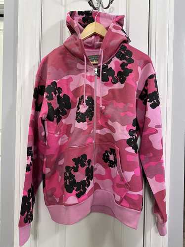 DENIM TEARS Denim Tears Pink Camo Zip Up Hoodie