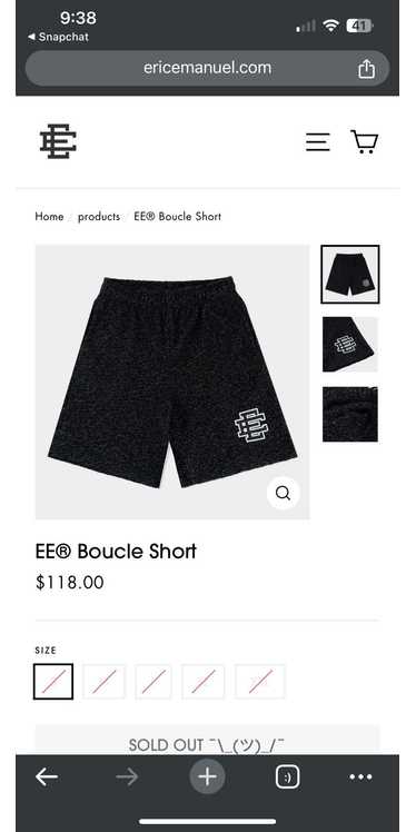 Eric Emanuel Eric Emanuel black boucle shorts lar… - image 1