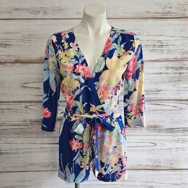 Yumi Kim Blue Floral Romper sz S