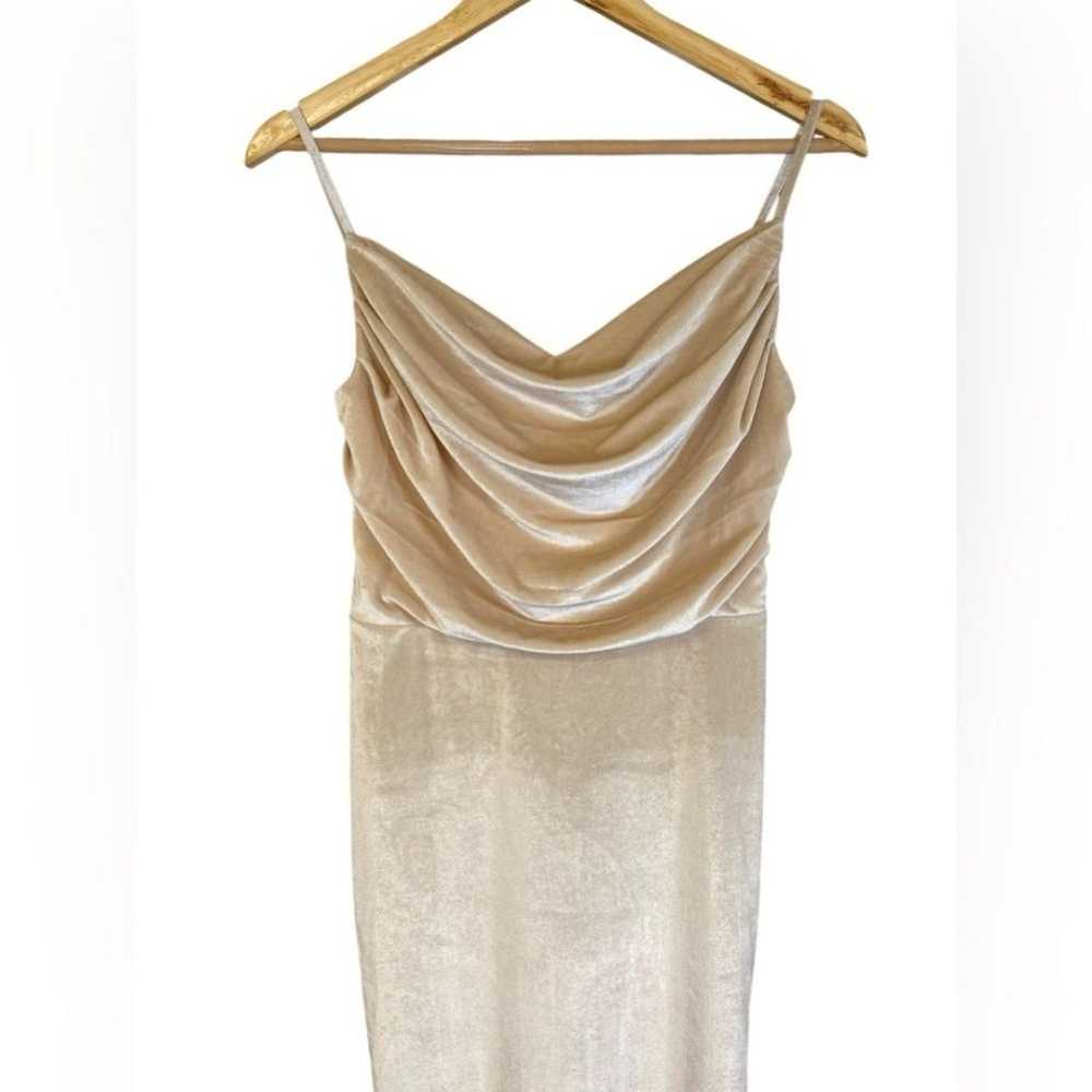 Lavetir Velvet Champagne color Maxi/Gown. Size 8 - image 12