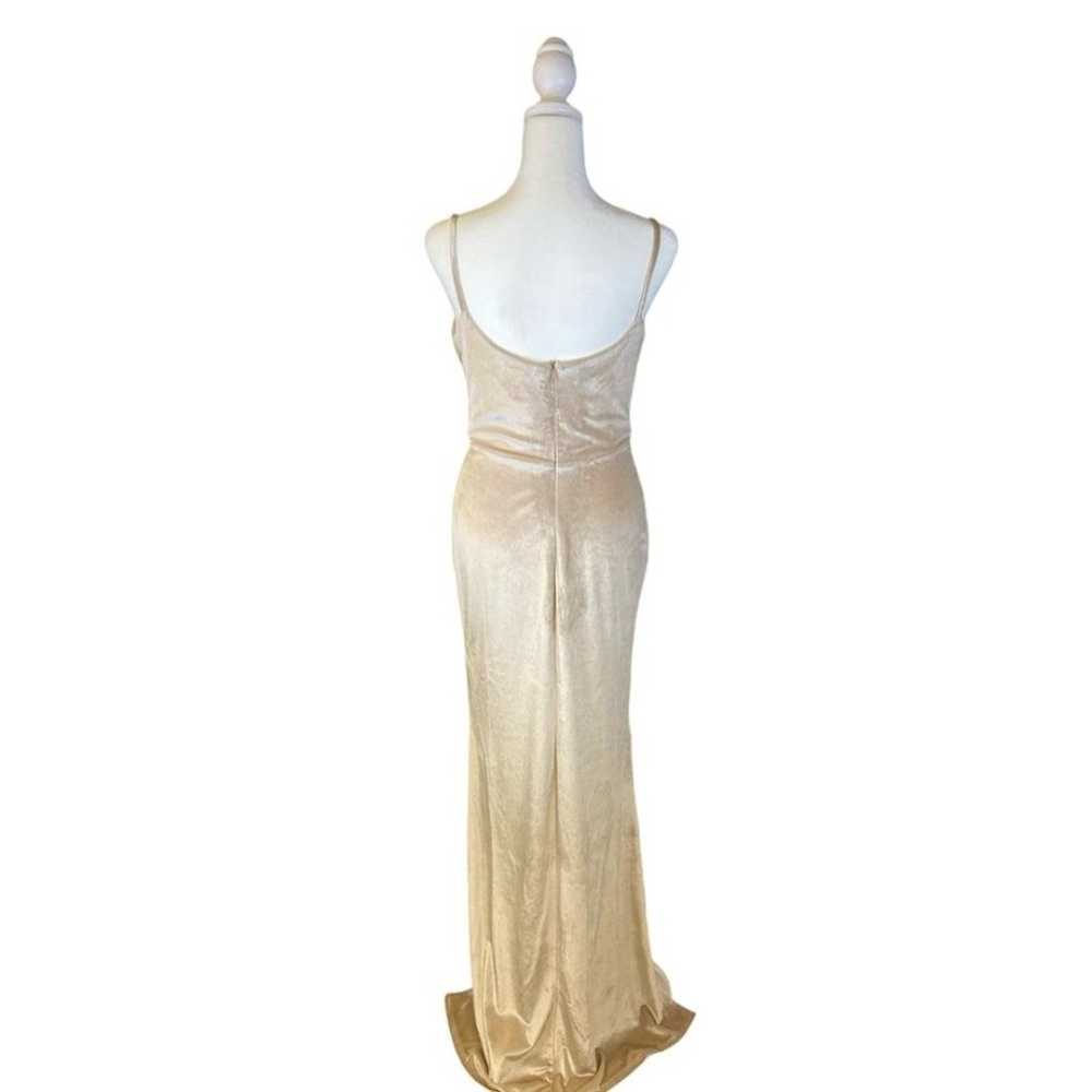 Lavetir Velvet Champagne color Maxi/Gown. Size 8 - image 4