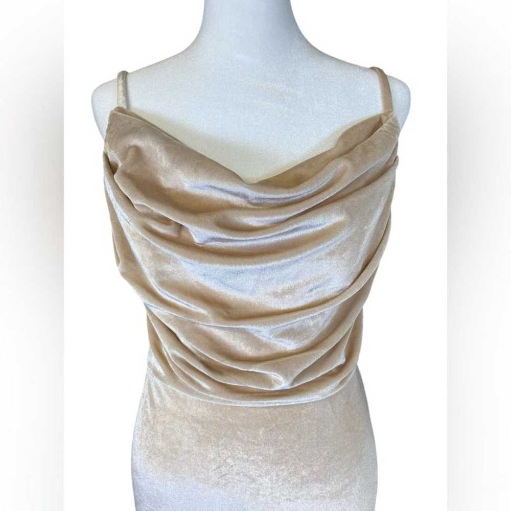 Lavetir Velvet Champagne color Maxi/Gown. Size 8 - image 7