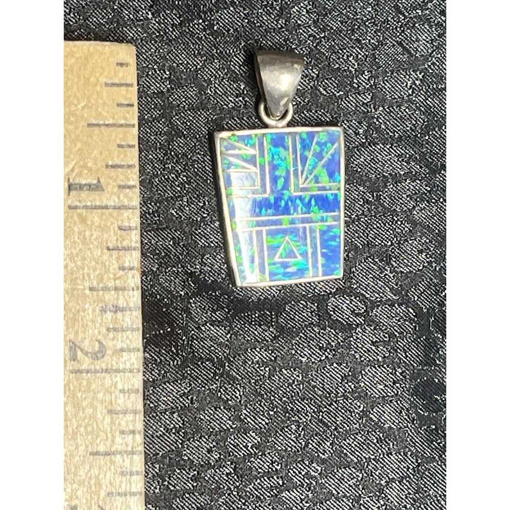 Vintage Sterling Silver Southwest Themed Pendant … - image 11