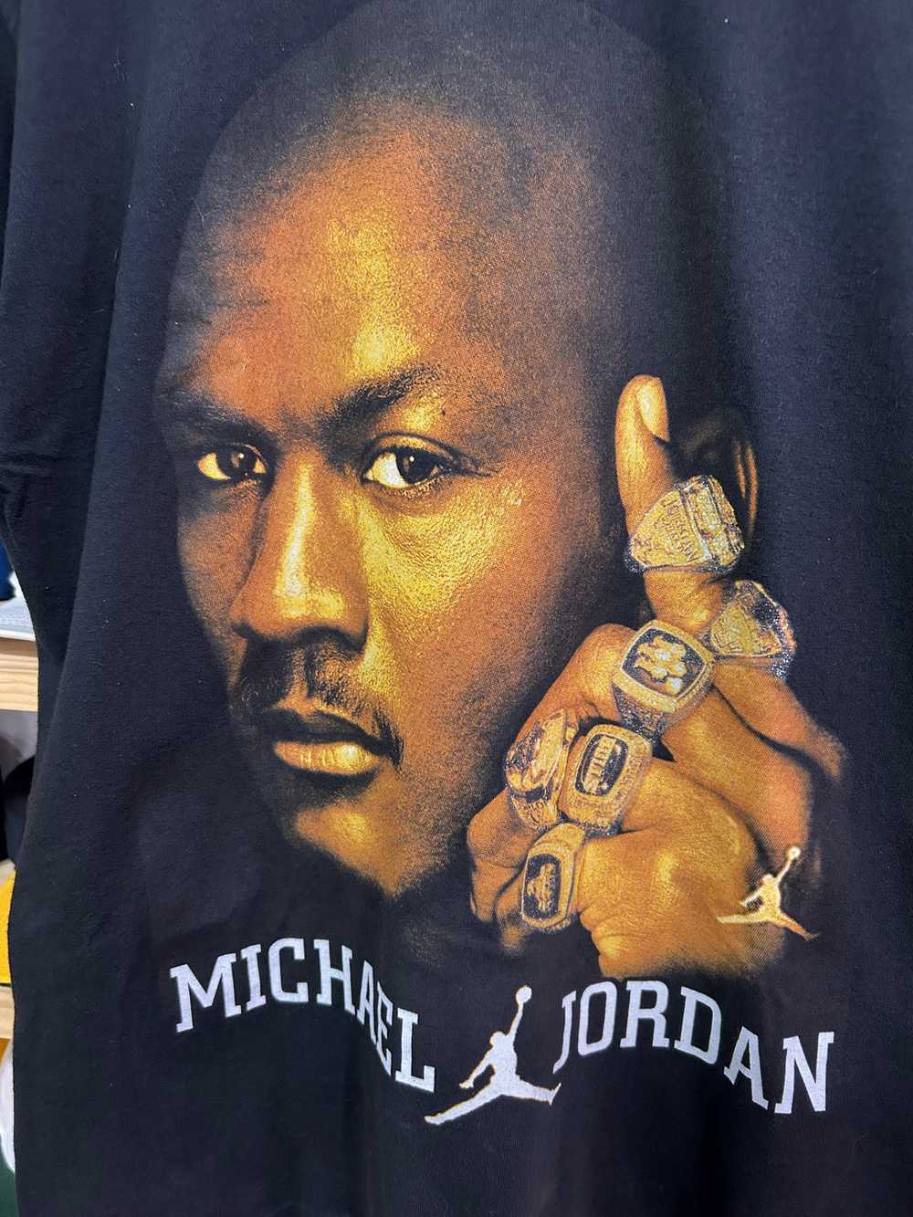 Vintage Michael Jordan Bootleg 6 Rings Tee Large - image 2