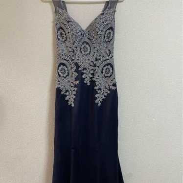 JEAN MACLEAN Navy Blue Long Dress