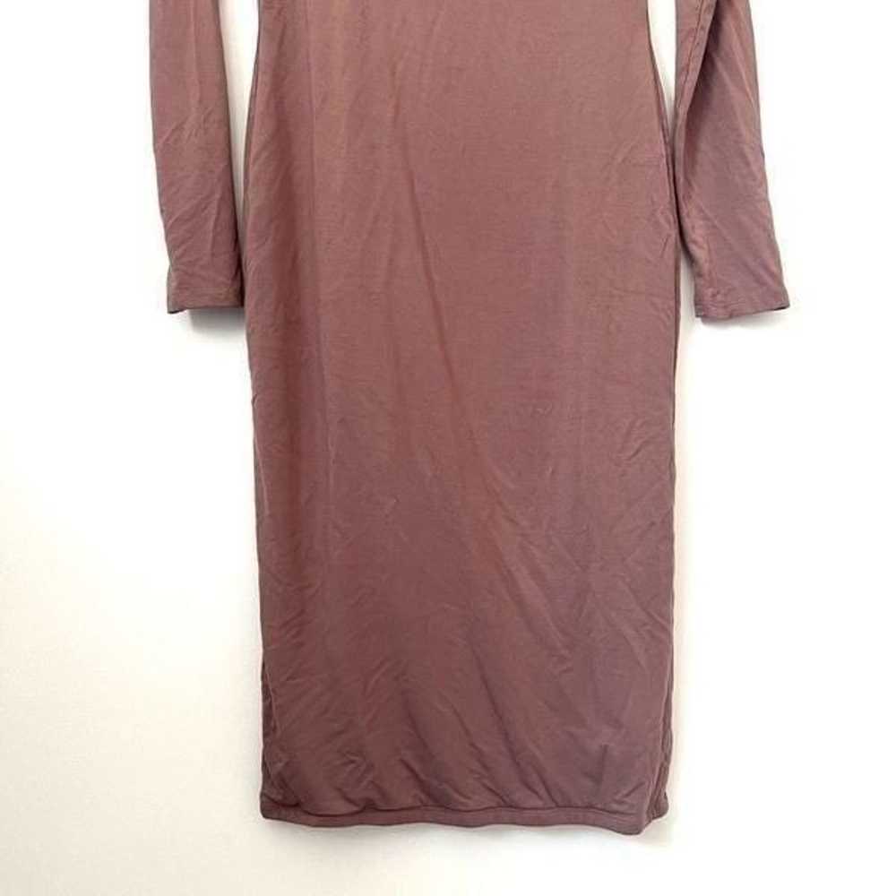 Good American Brown Bodycon Mock Neck Midi Dress - image 3