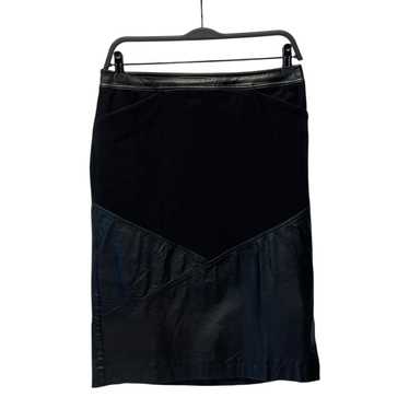 ISSEY MIYAKE/Skirt/3/Leather/BLK/ - image 1