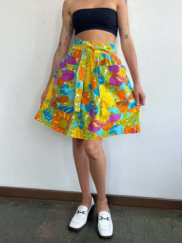 Vintage 60s Wrap Skirt - Bold Floral