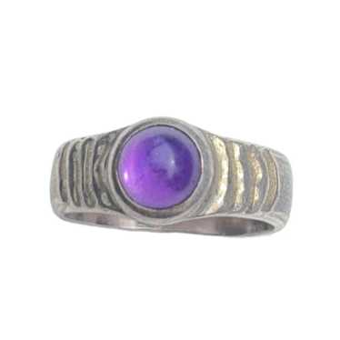 Vintage Amethyst Sterling Silver Ring - Hallmarked