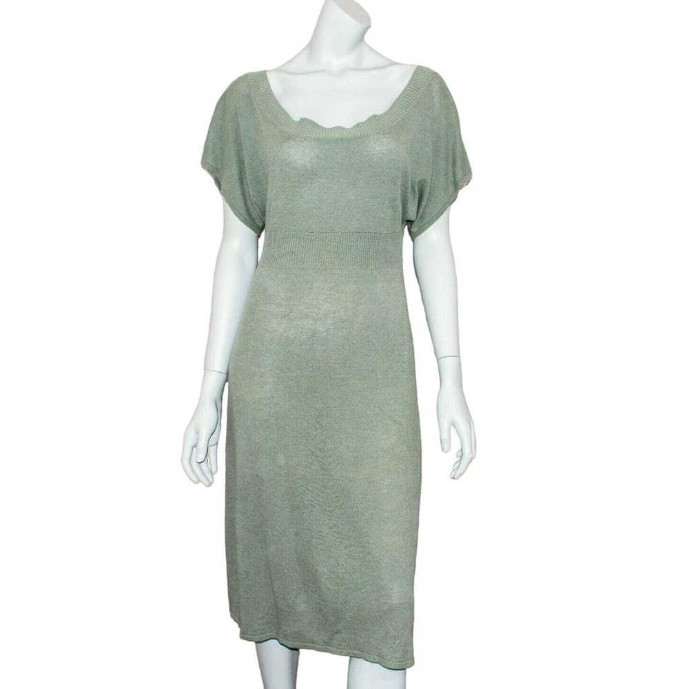 ZERO + MARIA CORNEJO Women's Knit Dress Green Lin… - image 1