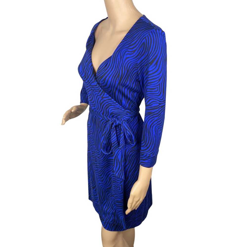 Diane Von Furstenberg Julian Two Blue Zebra Wavy … - image 3