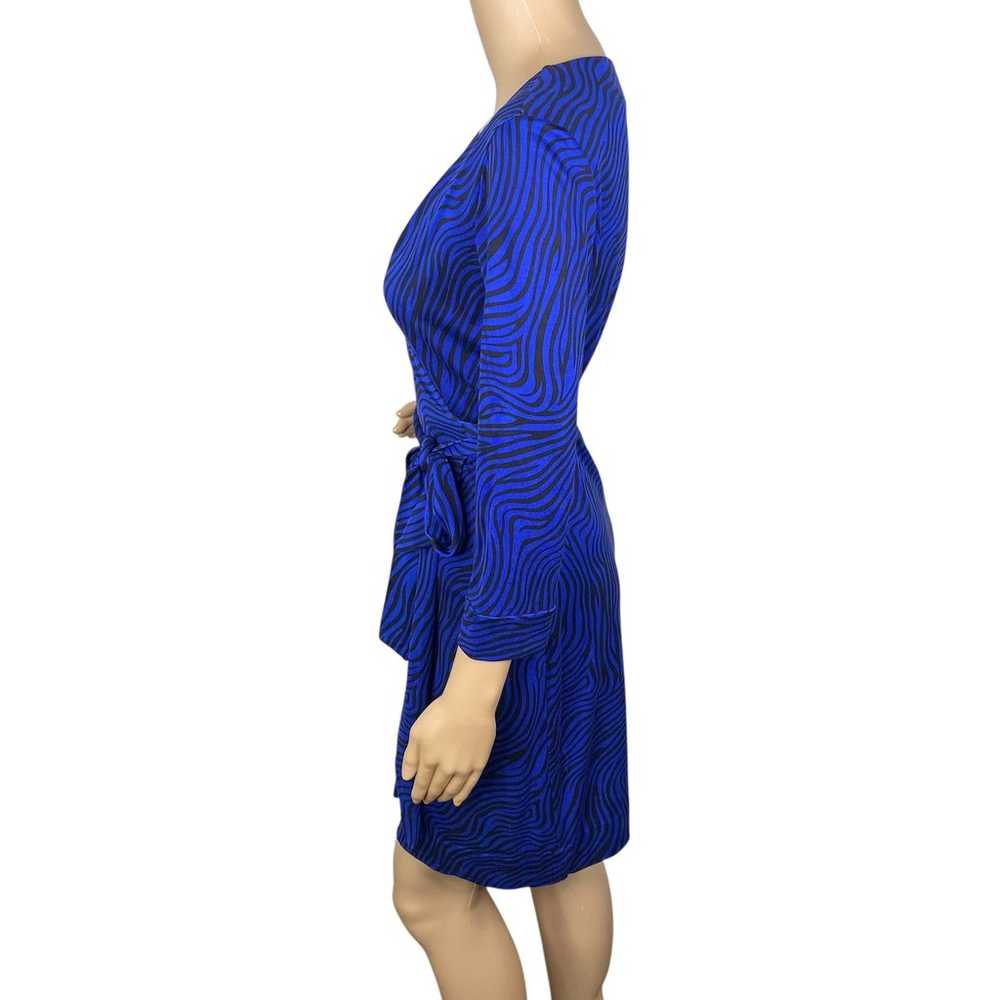 Diane Von Furstenberg Julian Two Blue Zebra Wavy … - image 4