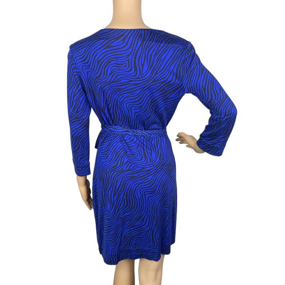 Diane Von Furstenberg Julian Two Blue Zebra Wavy … - image 5