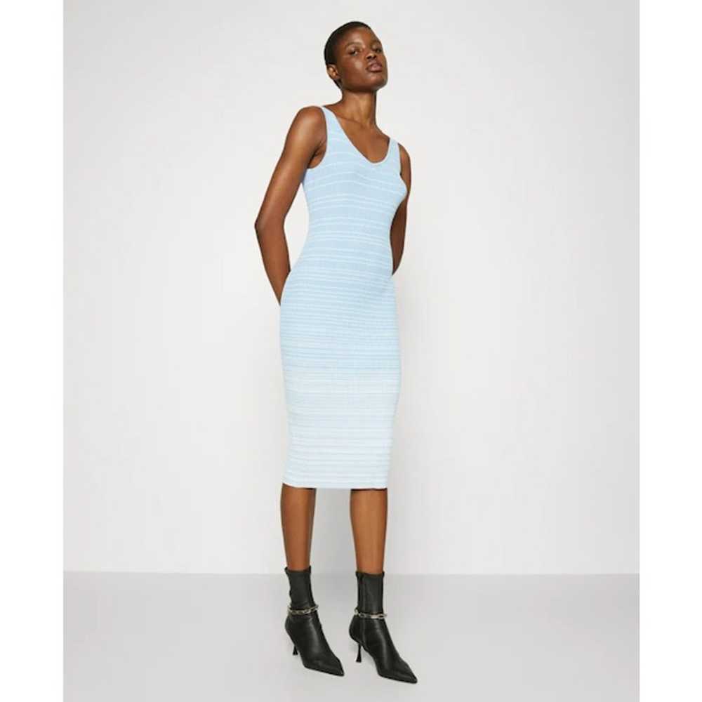 Staud Dana Striped Ribbed Knit Sleeveless V-Neck … - image 5