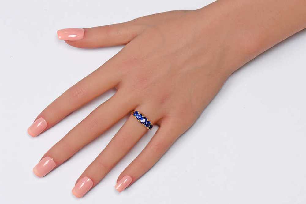 Mappin & Webb Antique Five Stone Sapphire Ring - image 5