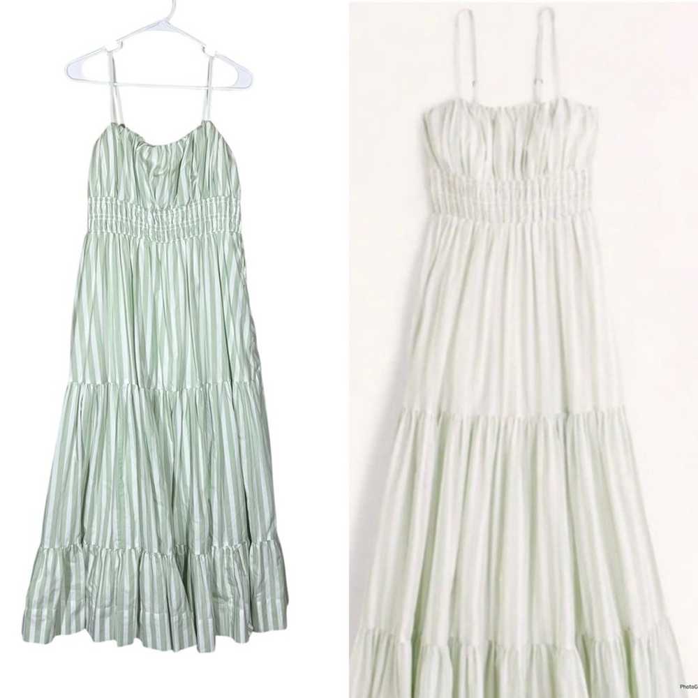 Abercrombie & Fitch Ruched Tiered Maxi Dress Size… - image 1