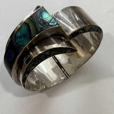 Vintage Abalone Hecho En Taxco Stone 925Sterling S